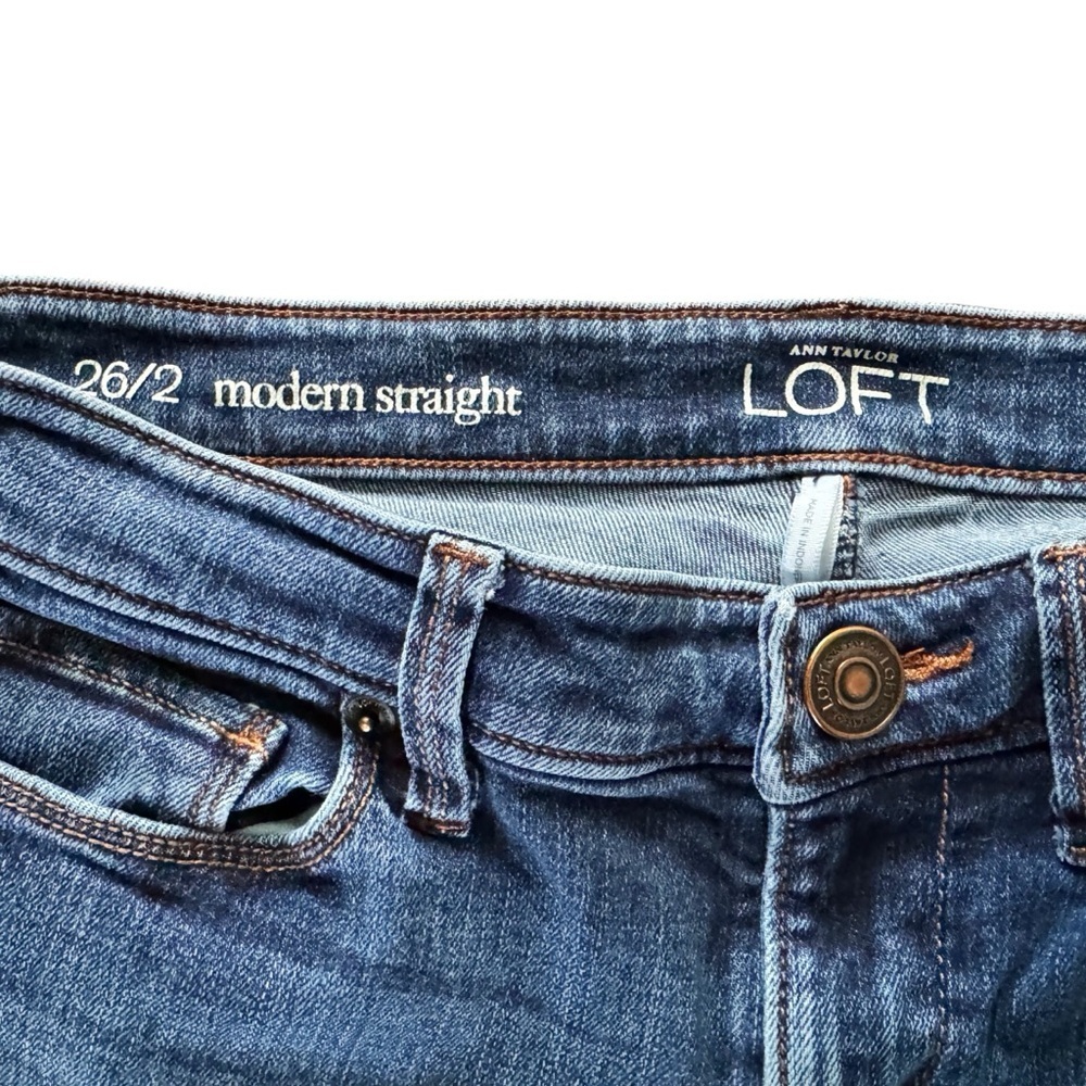 LOFT Ann Taylor jeans women’s 26 Modern Straight size 2 S525 - Picture 3 of 10